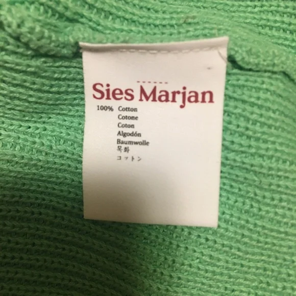Sies Marja Collection Green Cotton Sweater Size M
